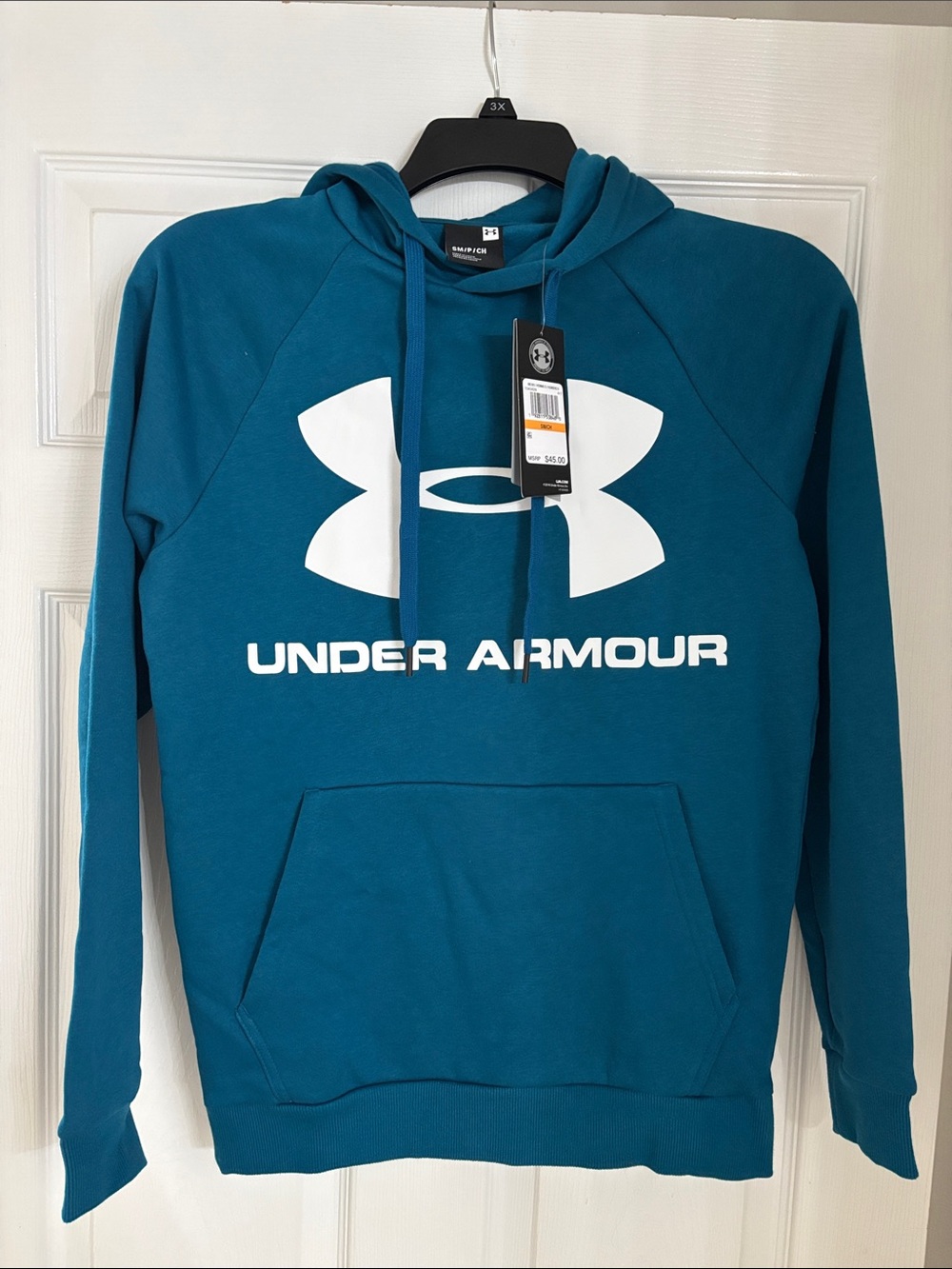 Under Armour Men's Cold Gear Teal Logo Hoodie Small